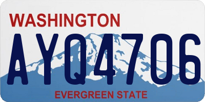 WA license plate AYQ4706