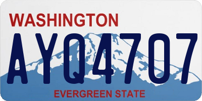 WA license plate AYQ4707