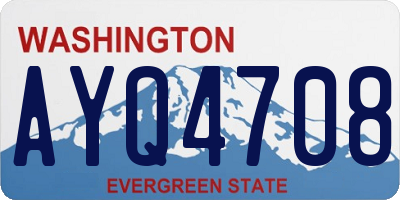 WA license plate AYQ4708