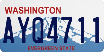 WA license plate AYQ4711