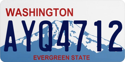 WA license plate AYQ4712