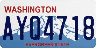 WA license plate AYQ4718