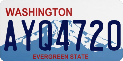 WA license plate AYQ4720