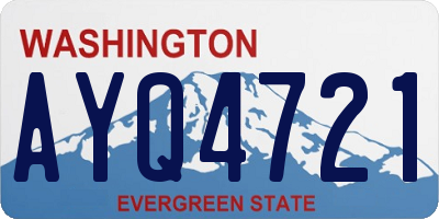 WA license plate AYQ4721