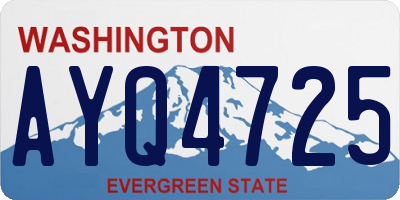 WA license plate AYQ4725