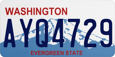 WA license plate AYQ4729