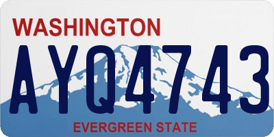 WA license plate AYQ4743