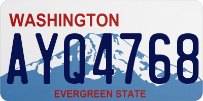 WA license plate AYQ4768
