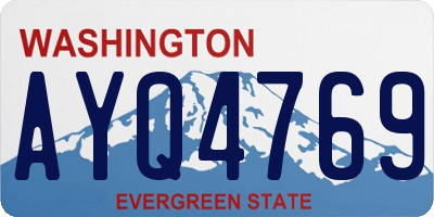 WA license plate AYQ4769