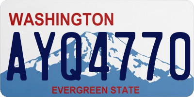WA license plate AYQ4770