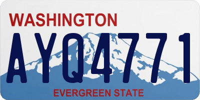 WA license plate AYQ4771