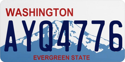 WA license plate AYQ4776