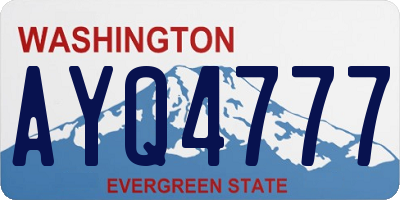 WA license plate AYQ4777