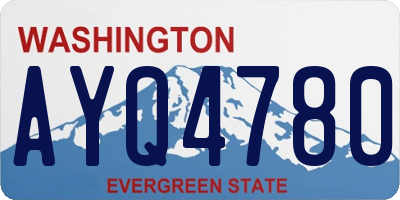 WA license plate AYQ4780