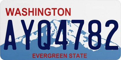 WA license plate AYQ4782