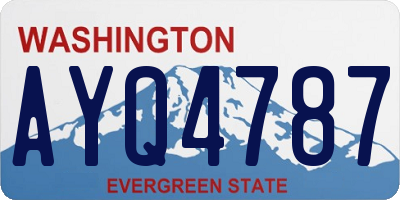 WA license plate AYQ4787