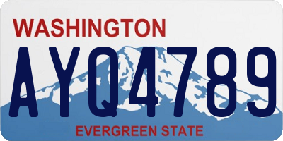 WA license plate AYQ4789