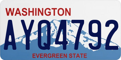 WA license plate AYQ4792
