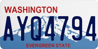 WA license plate AYQ4794