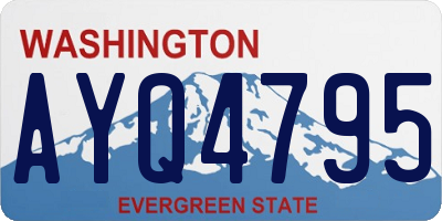 WA license plate AYQ4795