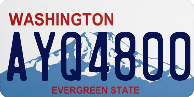 WA license plate AYQ4800