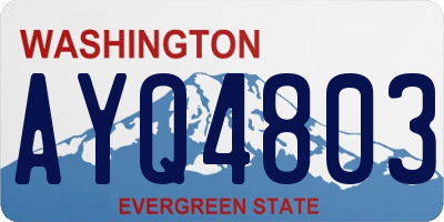 WA license plate AYQ4803