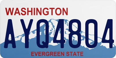 WA license plate AYQ4804