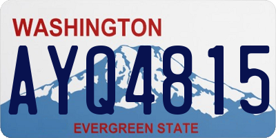 WA license plate AYQ4815