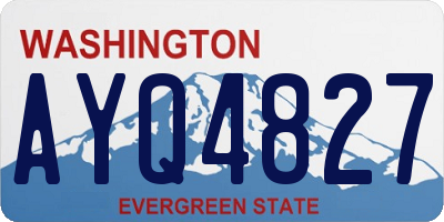 WA license plate AYQ4827