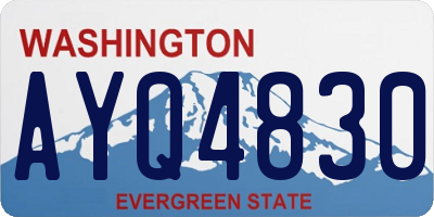 WA license plate AYQ4830