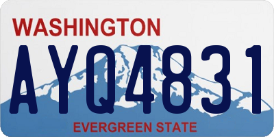 WA license plate AYQ4831