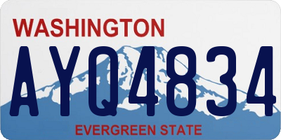 WA license plate AYQ4834