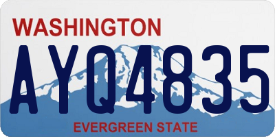 WA license plate AYQ4835