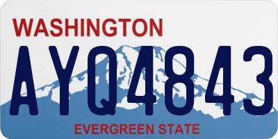 WA license plate AYQ4843