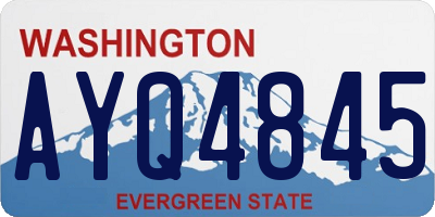 WA license plate AYQ4845