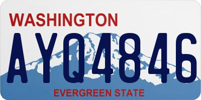 WA license plate AYQ4846