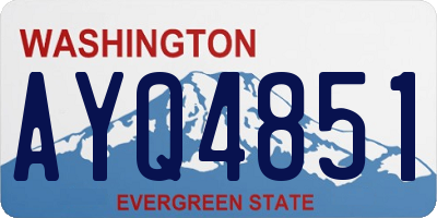WA license plate AYQ4851