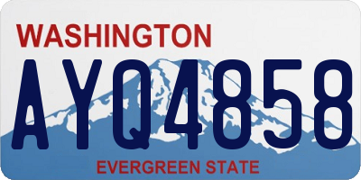 WA license plate AYQ4858