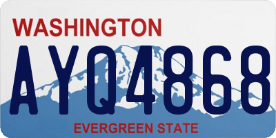 WA license plate AYQ4868