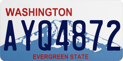 WA license plate AYQ4872