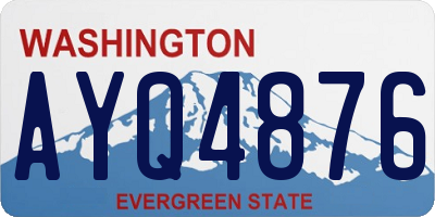 WA license plate AYQ4876