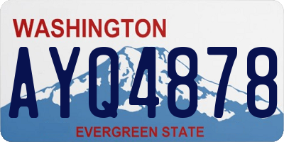 WA license plate AYQ4878