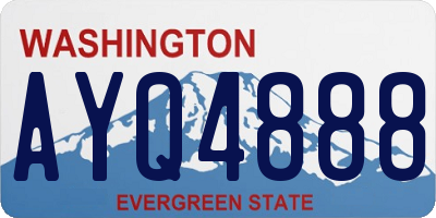 WA license plate AYQ4888