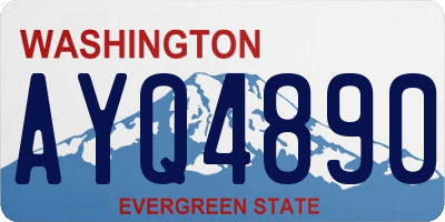 WA license plate AYQ4890