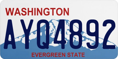 WA license plate AYQ4892
