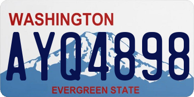 WA license plate AYQ4898