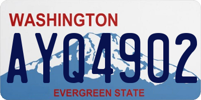 WA license plate AYQ4902