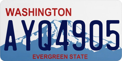 WA license plate AYQ4905
