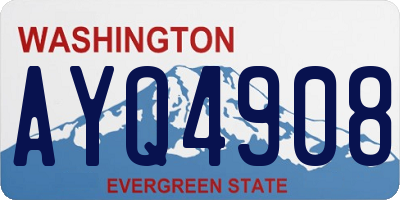 WA license plate AYQ4908