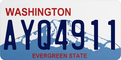 WA license plate AYQ4911